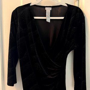 Metaphor women's med black long sleeve shirt